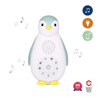 ZAZU  Zoe Le Pingouin - Boite A Musique Bluetooth Avec Veilleuse -Bleu