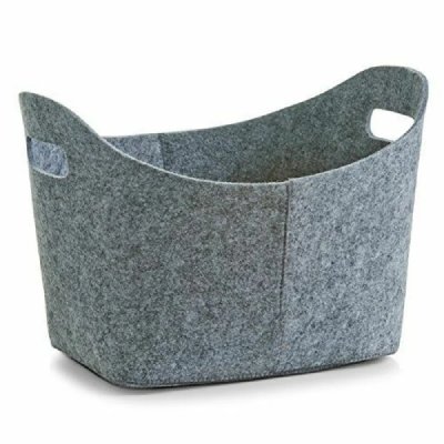 ZELLER  14311 panier de rangement &agrave; poign&eacute;es en feutre gris