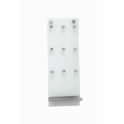 Zeller Present 13879 Porte-Clefs en Verre/Acier Inoxydable 15 x 40 cm