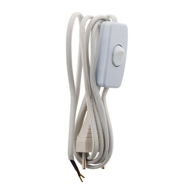 ZENITECH -Cordon avec interrupteur pour luminaire 1,5m Blanc - 