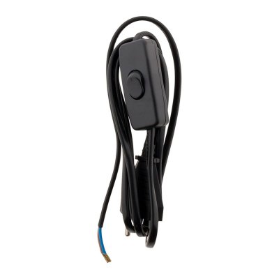 ZENITECH -Cordon avec Interrupteur pour luminaire 1,5m Noir - 