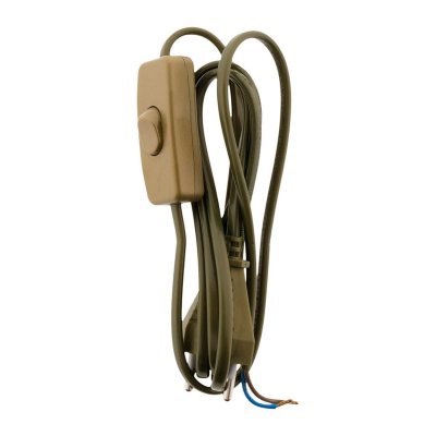 ZENITECH -Cordon avec Interrupteur pour luminaire 1,5m Or - 