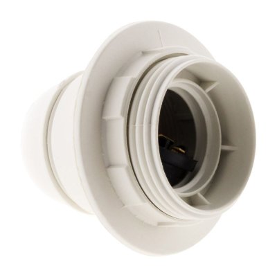ZENITECH  - Douille E27 Thermoplastique simple bague Blanc