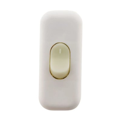 ZENITECH -Interrupteur 2A Unipolaire Luminescent Blanc - 
