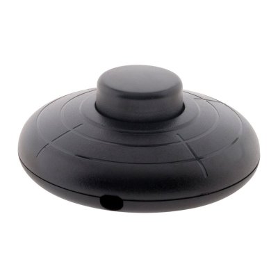 ZENITECH -Interrupteur &agrave; pied pour luminaire - Noir - 