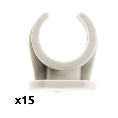 ZENITECH -Lot de 15 Clips &Oslash;20 mm sans chevilles - 