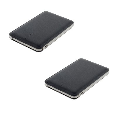 ZENITECH  - Lot de 2 chargeurs powerbank de poche 5000mAh - Noir