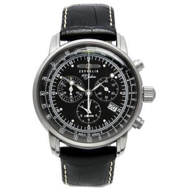 ZEPPELIN  7680-2 Montre chronographe pour Homme 100 Ans en Cuir