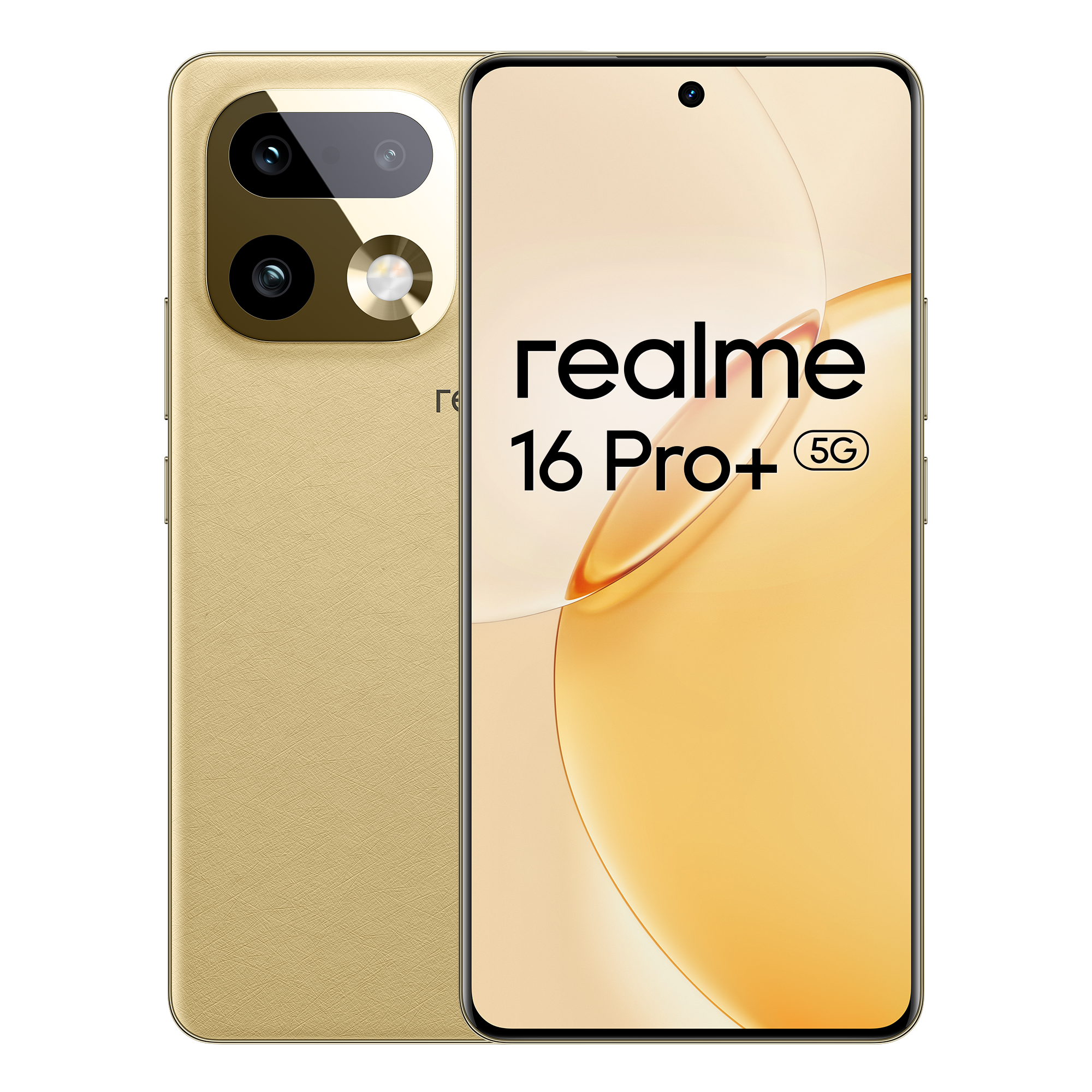Smartphone realme 16 Pro+ dourado