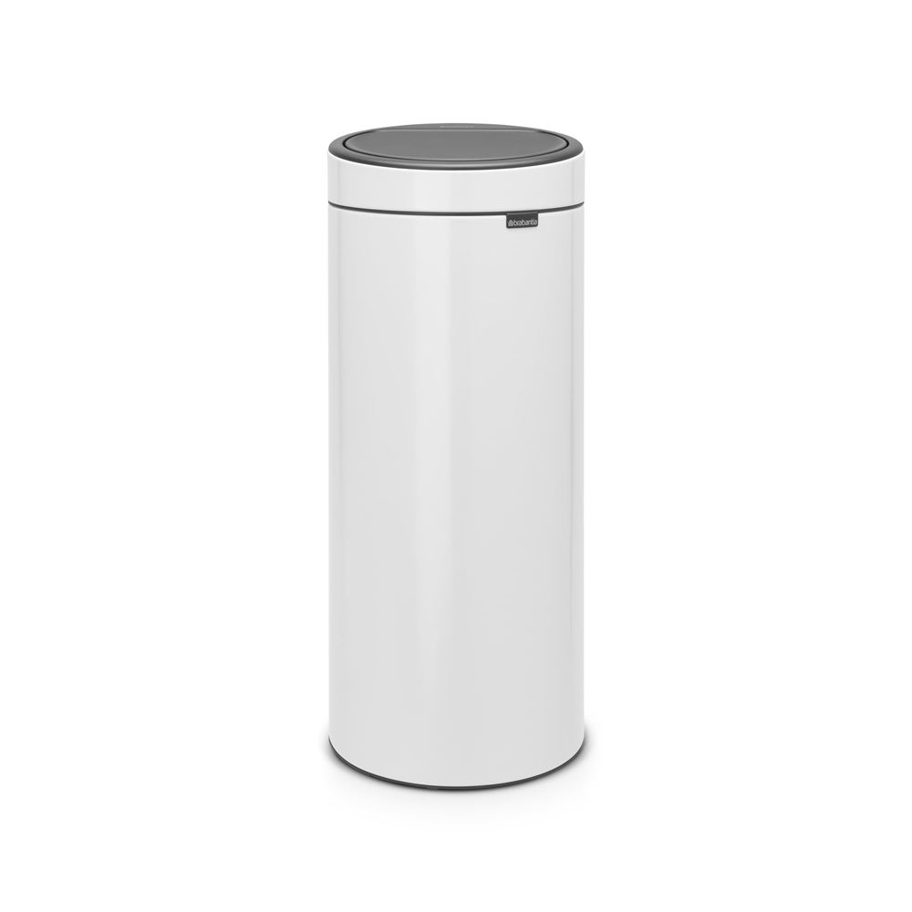 Poubelle De Cuisine 30 L Manuel BRABANTIA Inox 115141 Blanc Poubelle