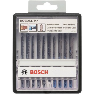 BOSCH 10 lames de scie sauteuse T  Bois et m&eacute;tal