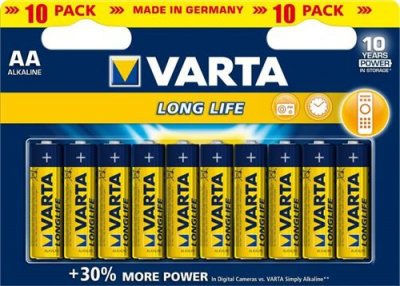VARTA 10 Piles  Longlife Extra AA LR06