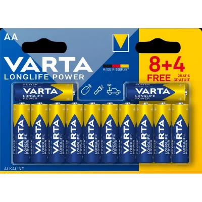VARTA 12 Piles LR6 AA  Long Life 