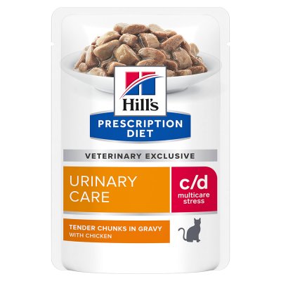HILL S PRESCRIPTION DIET 12x85g c/d Urinary Stress poulet pour chat Hill's Prescription Diet