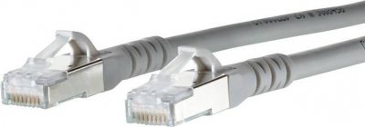 METZ CONNECT 130845B533-E RJ45 C&acirc;ble r&eacute;seau, c&acirc;ble patch CAT 6a S/FTP 25.00 m gris avec cliquet dencastrement 