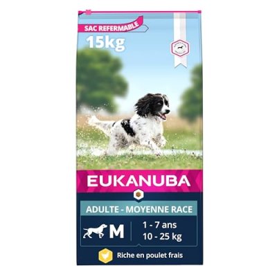EUKANUBA 15kg  Adult Medium Breed poulet - Croquettes pour chien