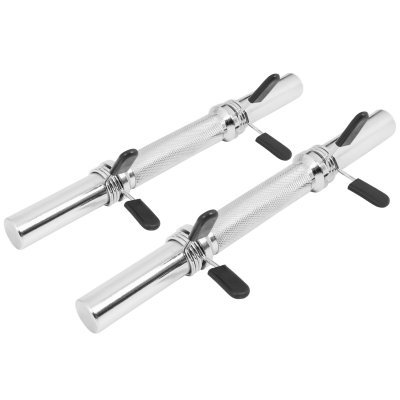 GORILLA SPORTS 2 barres courtes de 35 cm avec stop disques 30 mm
