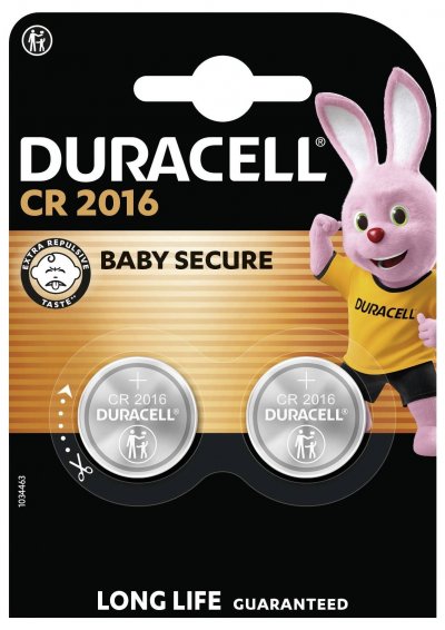 DURACELL 2 Piles Lithium CR2016 - 