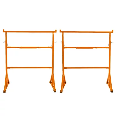 MONSTERSHOP 2 Supports Tr&eacute;teaux de Ma&ccedil;on en Acier Table &Eacute;tabli de Travail Hauteur R&eacute;glable