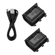 STRA&SZLIG;E GAME 2 X Batterie Rechargeable pour manette Xbox One - 2 x 1200 mAh + 2 C&acirc;bles USB - 