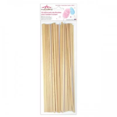 SCRAPCOOKING 25 b&acirc;tonnets pour Barbe &agrave; papa