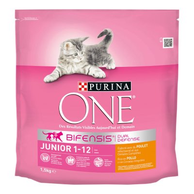 PURINA ONE 2x1,5kg Junior 1-12 mois poulet  - Croquettes pour chat