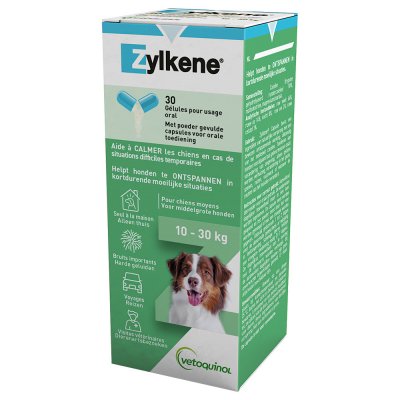 VETOQUINOL 30 g&eacute;lules Zylk&egrave;ne V&eacute;toquinol pour chien 10-30kg