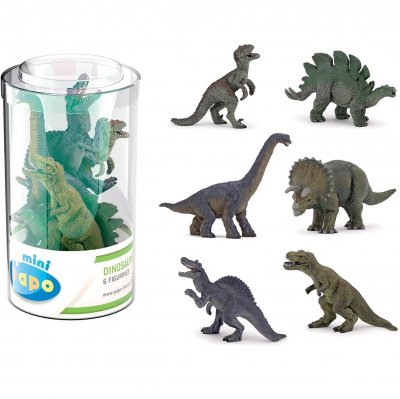 PAPO 33018 Mini PLUS Dinosaures Lot 1 (Tube, 6 pcs) 