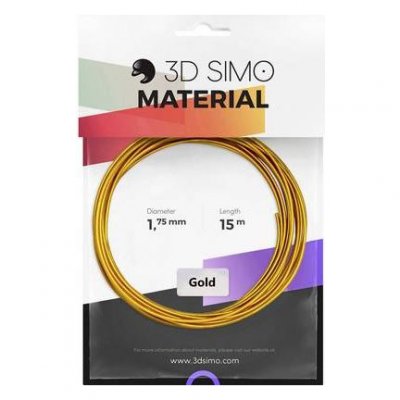3D SIMO 3Dsimo Gold Filament 1.75 mm 40 g or 