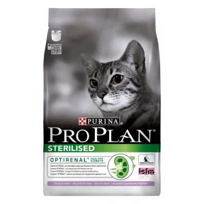 PRO PLAN 3kg Sterilised dinde PURINA  - Croquettes pour chat