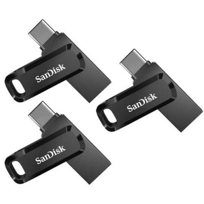 SANDISK 3PCS Cl&eacute; USB &agrave; double connectique USB Type-C et USB Type-A Ultra 32Go pour les appareils USB Type-C 