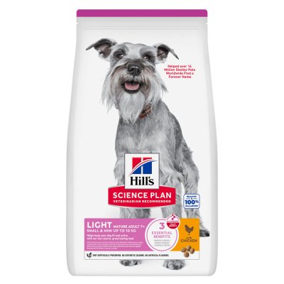 3x2,5kg Mature Adult 7+ Small & Mini Light poulet, Hill's Science Plan
