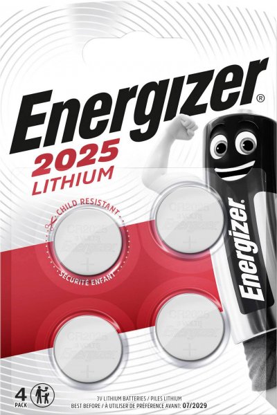 ENERGIZER 4 Piles Lithium CR2025 