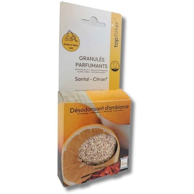 TOP FILTER 4 Sachets de granul&eacute;s parfum&eacute;s pour aspirateur senteur santal citron TopFilter