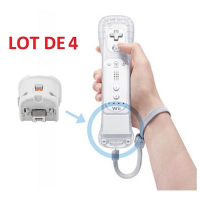 STRA&SZLIG;E GAME 4 X Wii Motion Plus Pour Manette Wiimote Nintendo Wii - Blanc