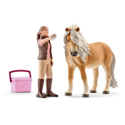 SCHLEICH 41431 Palefreniere avec jument islandaise