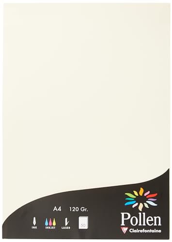 CLAIREFONTAINE 50 feuilles A4 - Ivoire - 120 g