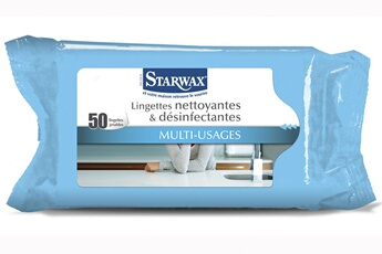 STARWAX 50 lingettes nettoyantes d&eacute;sinfectantes