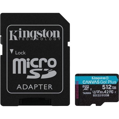 KINGSTON 512gb microsd canvas go plus + ad SDCG3/512GB