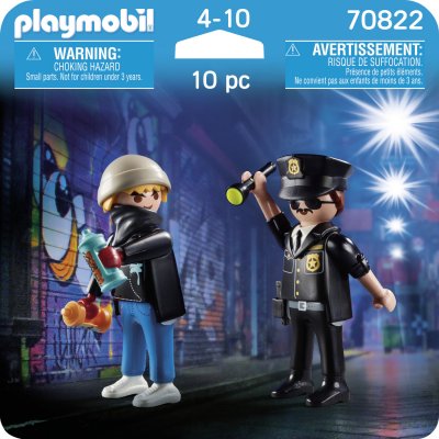 70822 Playmobil Duo Policier et taggueur 