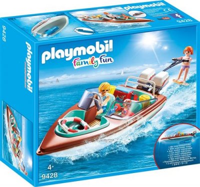 9428 Vacanciers avec vedette et moteur submersible