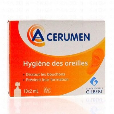 A Cerumen Hygi&egrave;ne Des Oreilles Boite De 10 Unidoses De 2 Ml