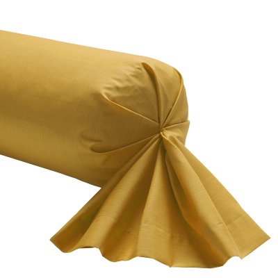 A DEMAIN  Taie de traversin en Bambou - 85 x 185 cm - Jaune Moutarde
