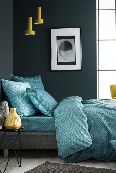 ORIGIN A demain Taie de traversin en Bambou - 85 x 185 cm - Vert &eacute;meraude