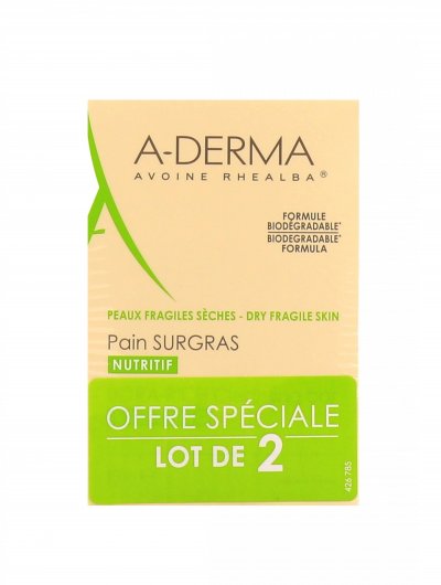 A DERMA A-DERMA Les indispensables - Pain surgras lot 2* 100g