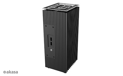 AKASA A-nuc68-m1b aluminium micro atx tour 4 ventilateurs noir