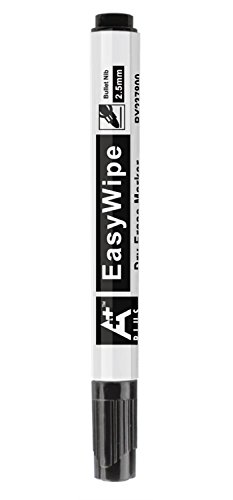 A PLUS  Marqueur Tableau Blanc Effa&ccedil;able Pointe Ogive 2,5 Mm Noir