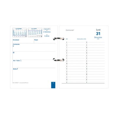 QUO VADIS A753816 Agenda 1 Jour Sur 2 Pages Bloc Planing Fr
