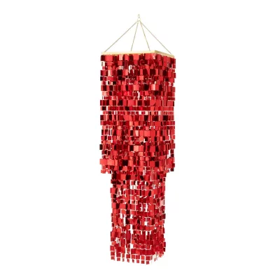 PARIS PRIX Abat-Jour Suspension Design ""Disco"" 180cm Rouge