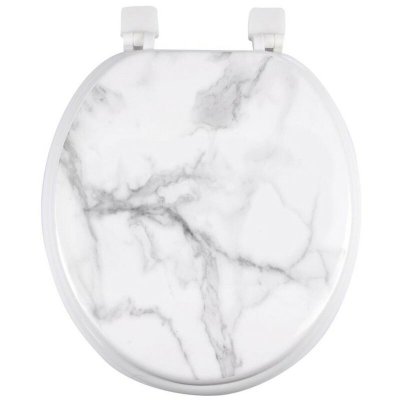 DOUCEUR D INTERIEUR Abattant WC MDF Marbre Autres Blanc